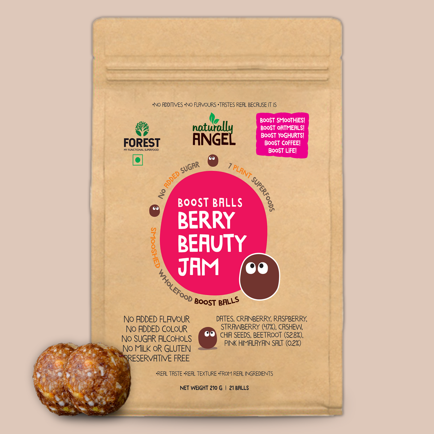 Berry Beauty Jam Energy Balls