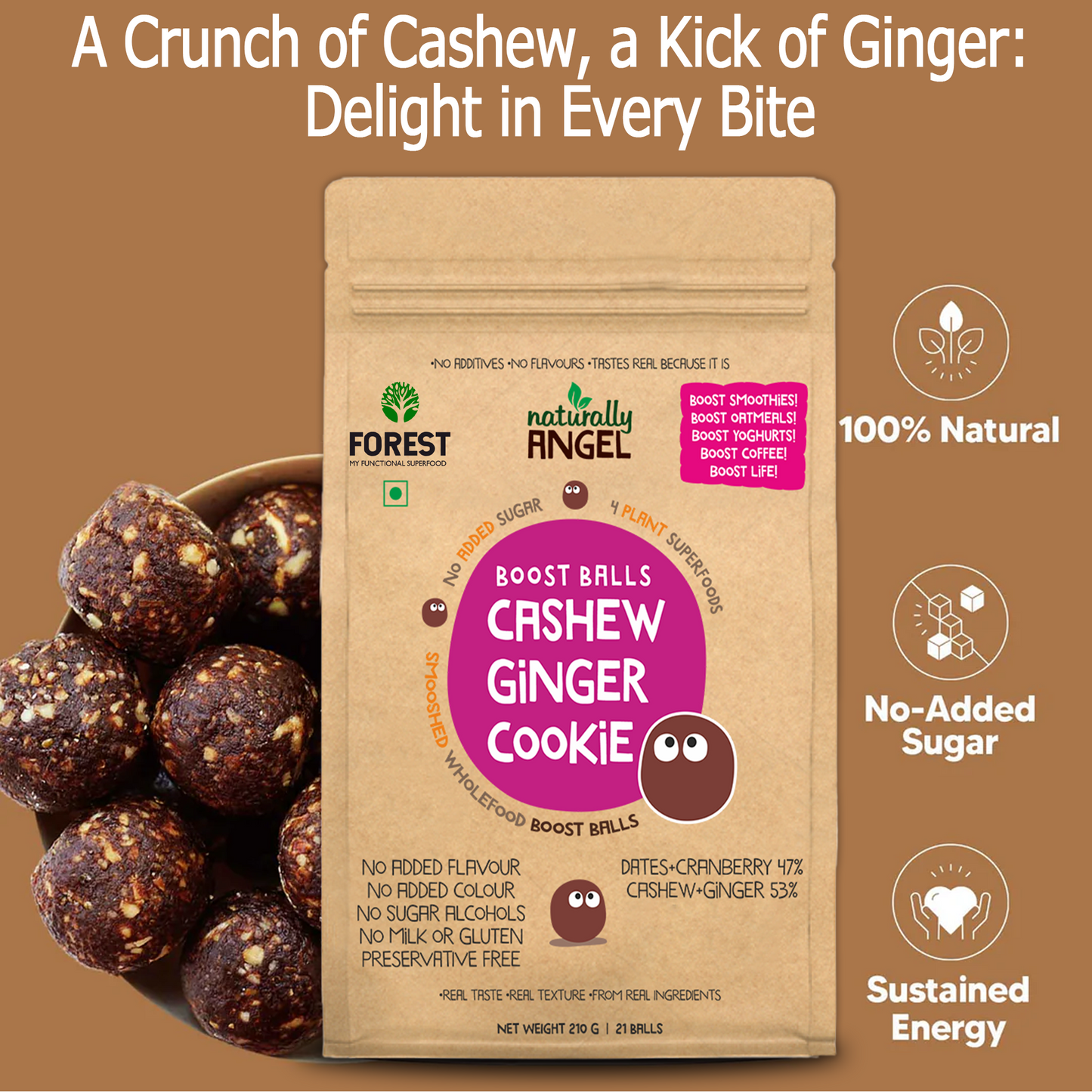 Cashew ginger cookie