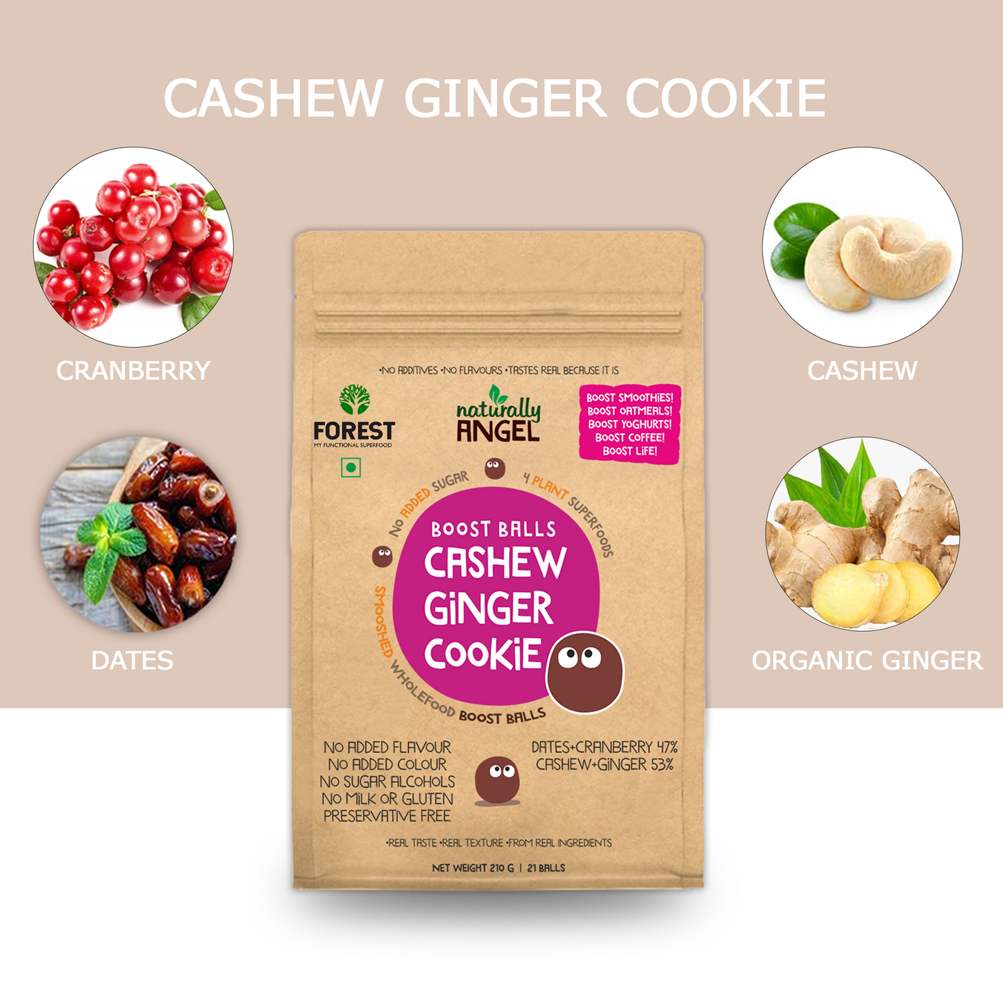 Cashew ginger cookie